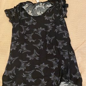 Black Floral Lularoe classic T